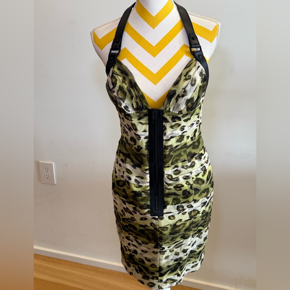 Burberry Stylish Green and Black Dress